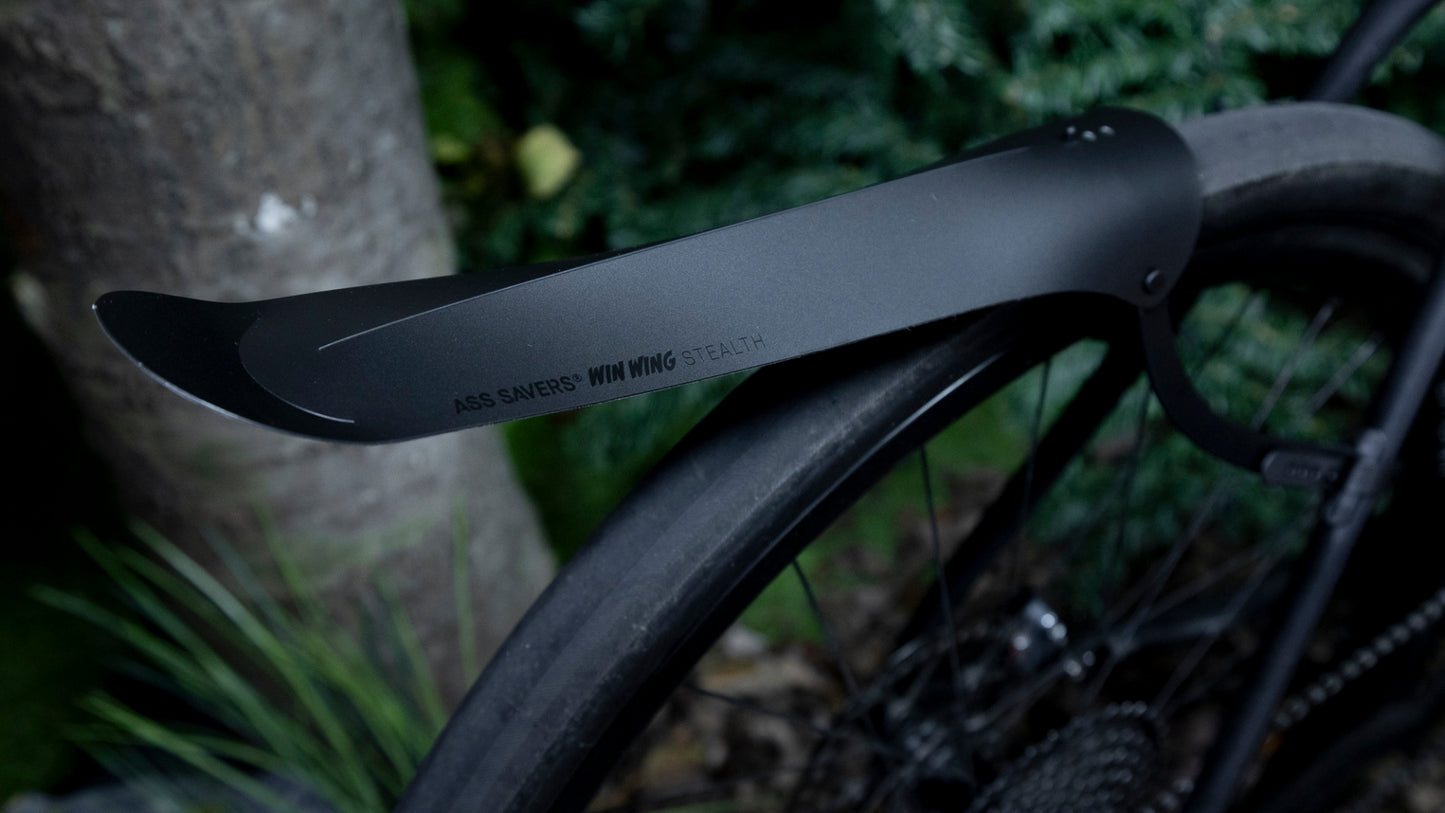 ASS SAVERS WIN WING GRAVEL - STEALTH BLACK - LIMITED ADDITION