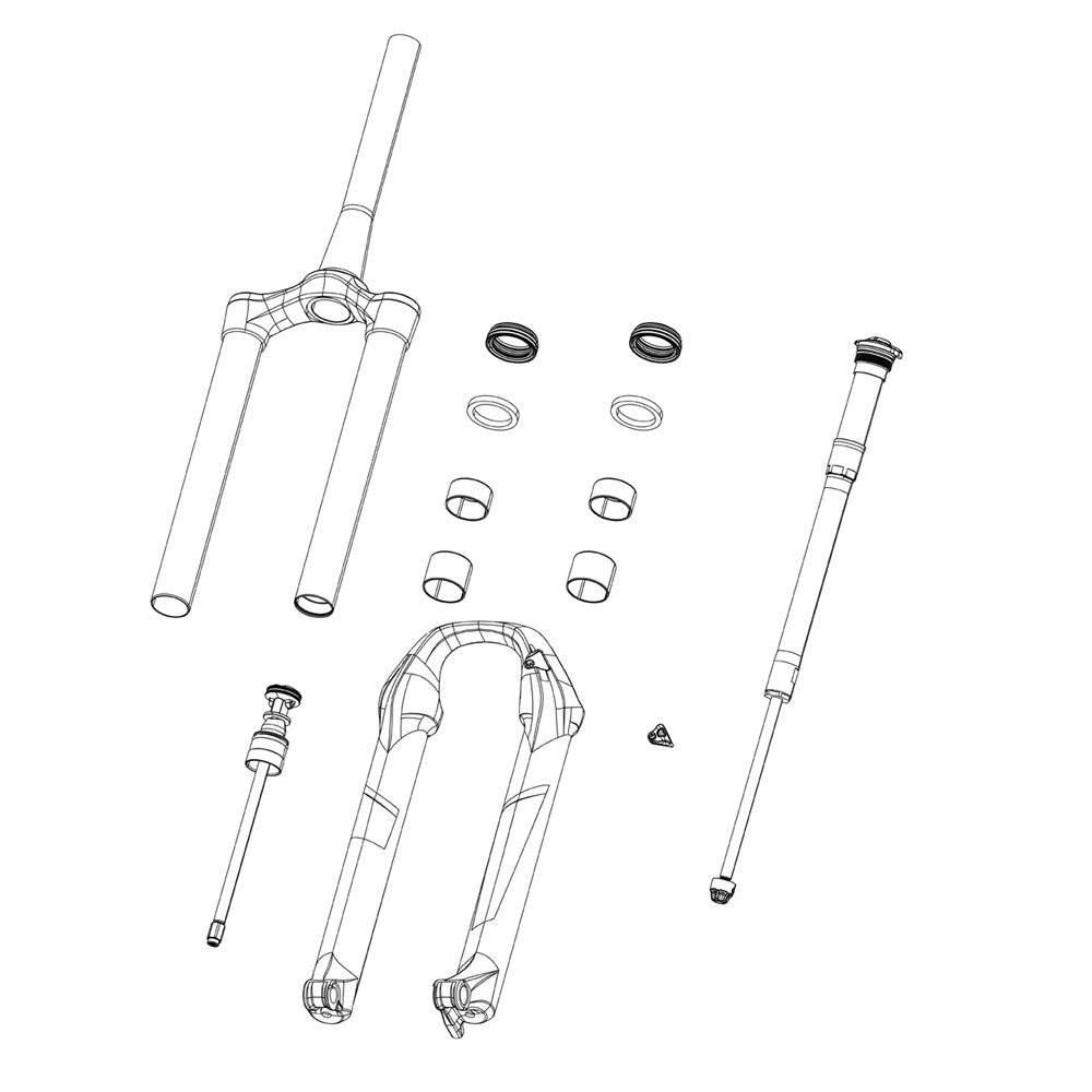 Rockshox Fork Spring Dual Position Air Assembly - 27/29 Pike B1-B4:  160MM