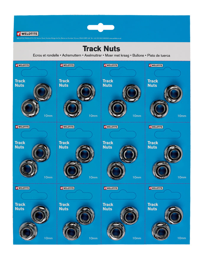Weldtite 5/16" Track Nuts - 12 Pairs - 1 Card