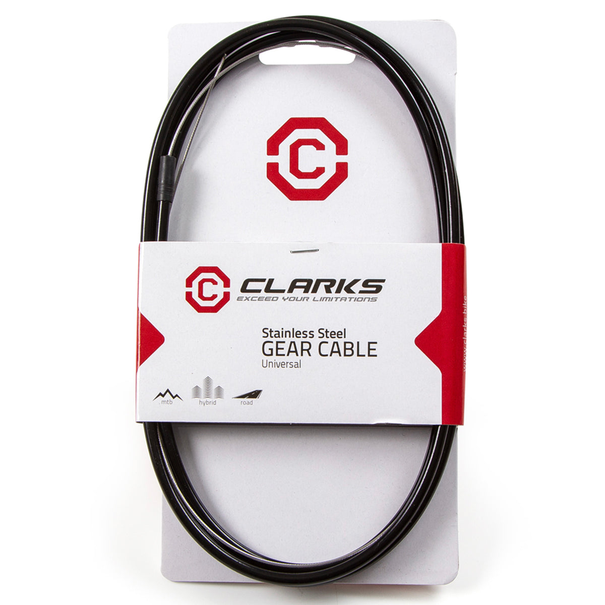 Clarks Universal SS Gear Cable w/SP4 Black Outer Casing: