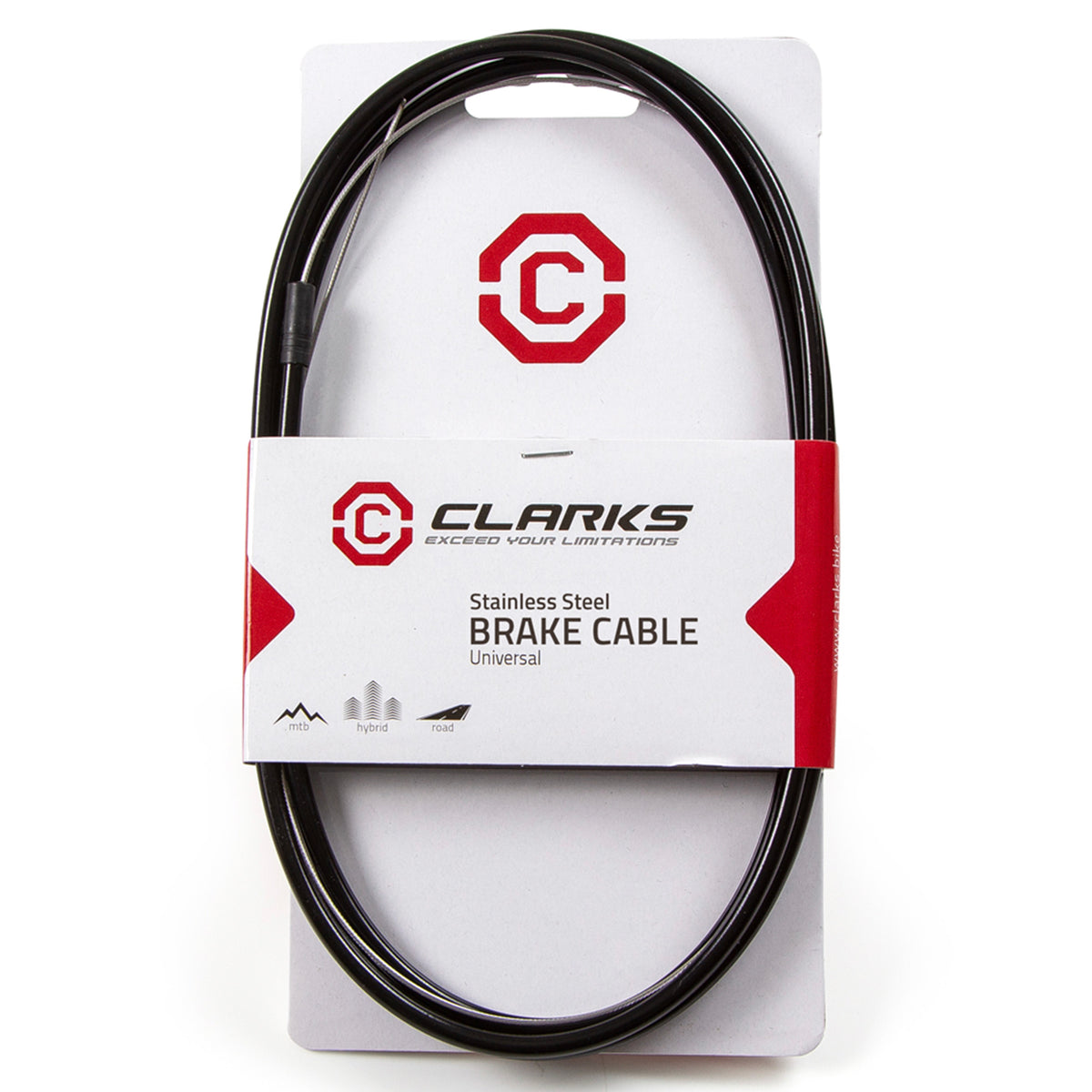 Clarks Universal SS Brake Cable w/2P Black Outer Casing: