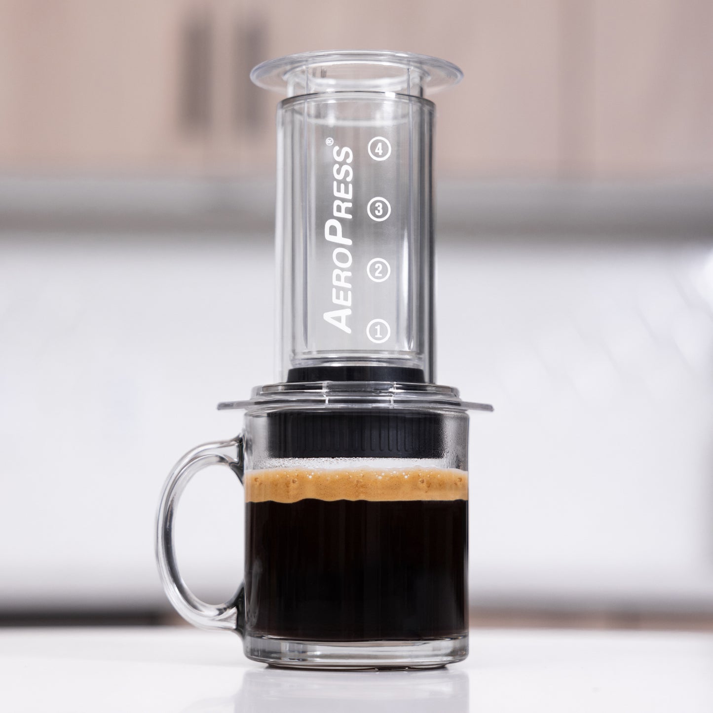 AeroPress Clear Coffee Maker - built tougher for travelling