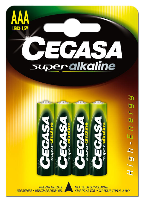 Cegasa Super Alkaline LR03 'AAA' - 4 Batteries
