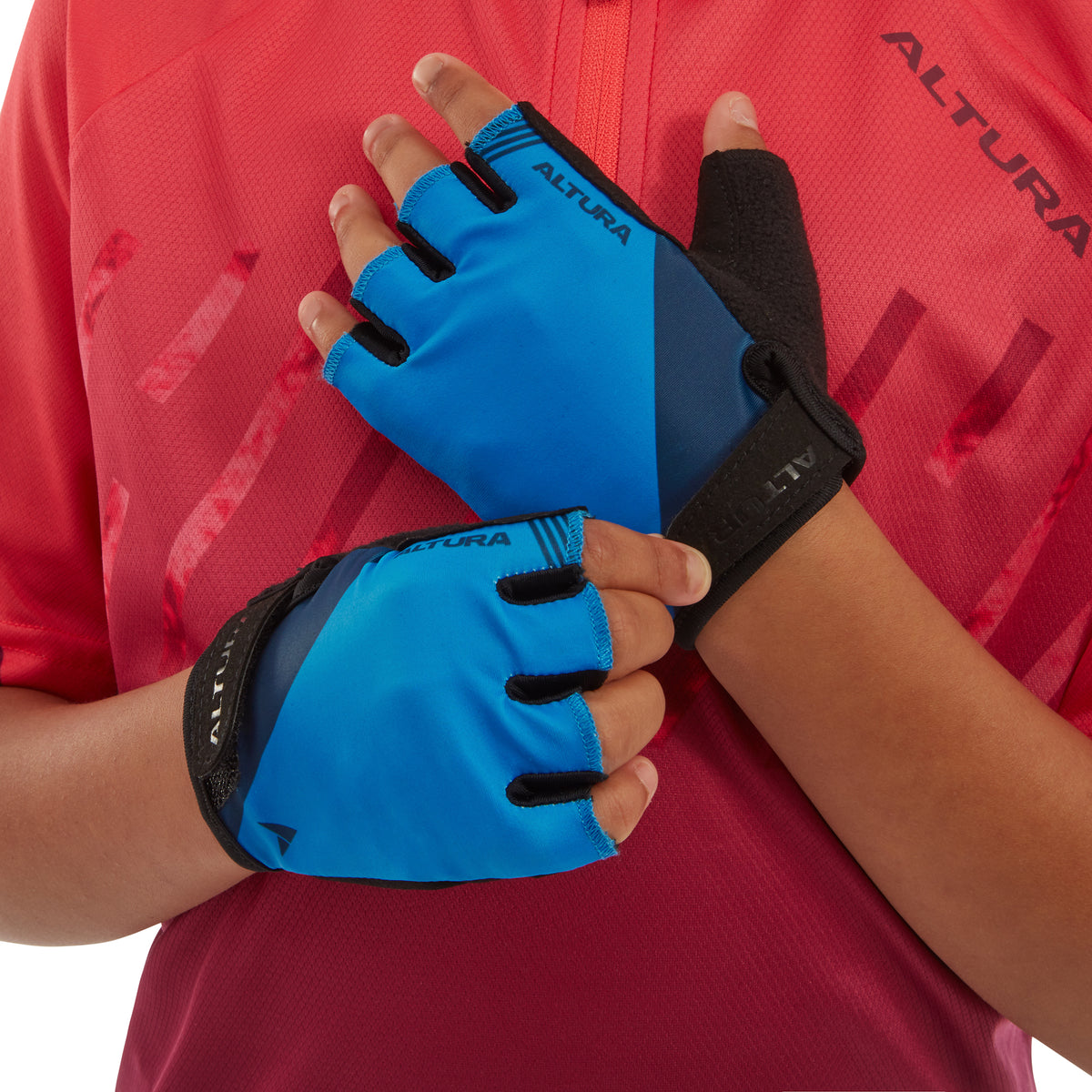 Altura Kids Airstream Cycling Mitts 2022: BLUE 7-9 YEARS