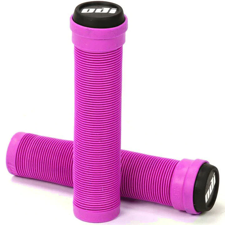 ODI Pro Compound Longneck Flangeless BMX / Scooter Grips 135mm -bright pink