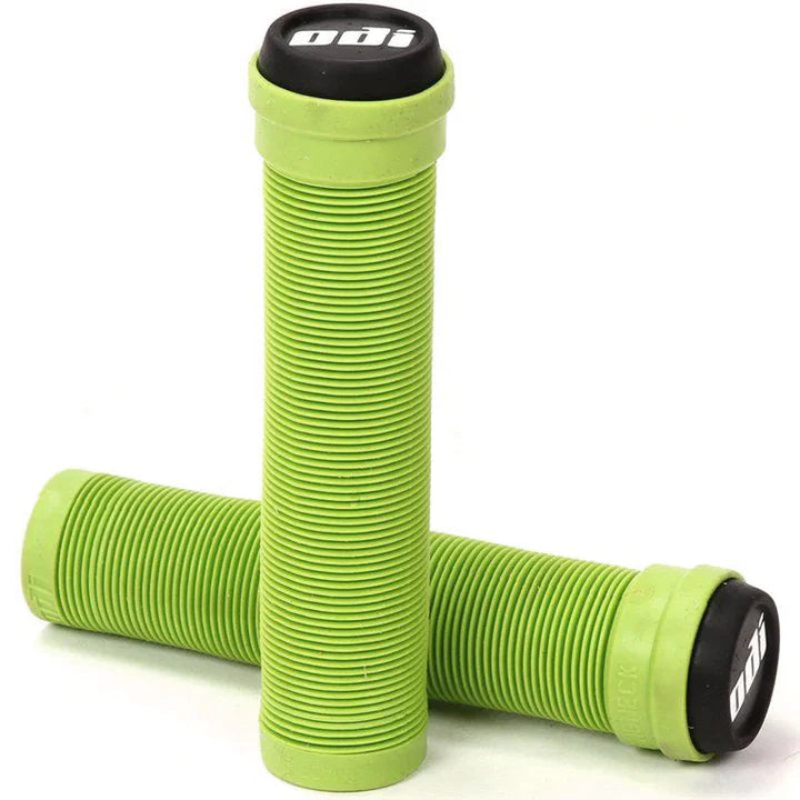 ODI Pro Compound Longneck Flangeless BMX / Scooter Grips 135mm -bright green