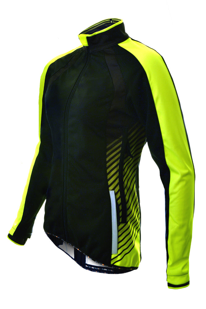 Funkier Tacona WJ-1324 Ladies Softshell Jacket in Black/Yellow - X-Small