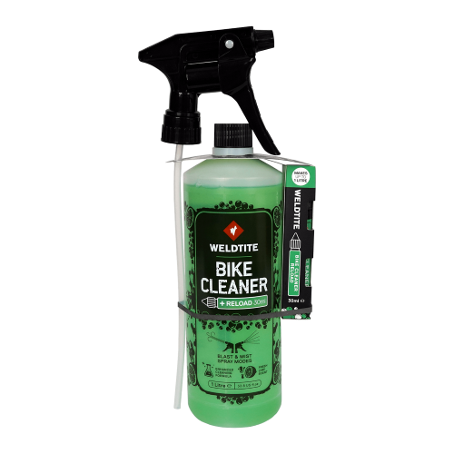 Weldtite Bike Cleaner Spray 1 Litre with 30ml Reload LIME