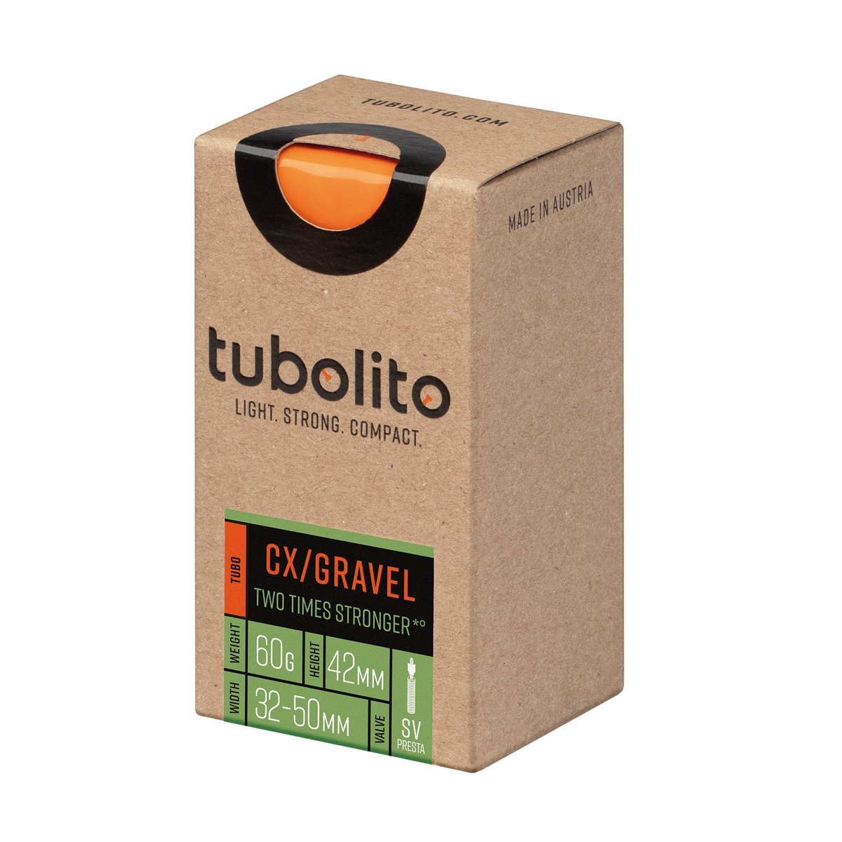 Tubolito Tubo CX/Gravel 42mm Presta Valve in Orange (700C/29"/27.5" 32-50mm)