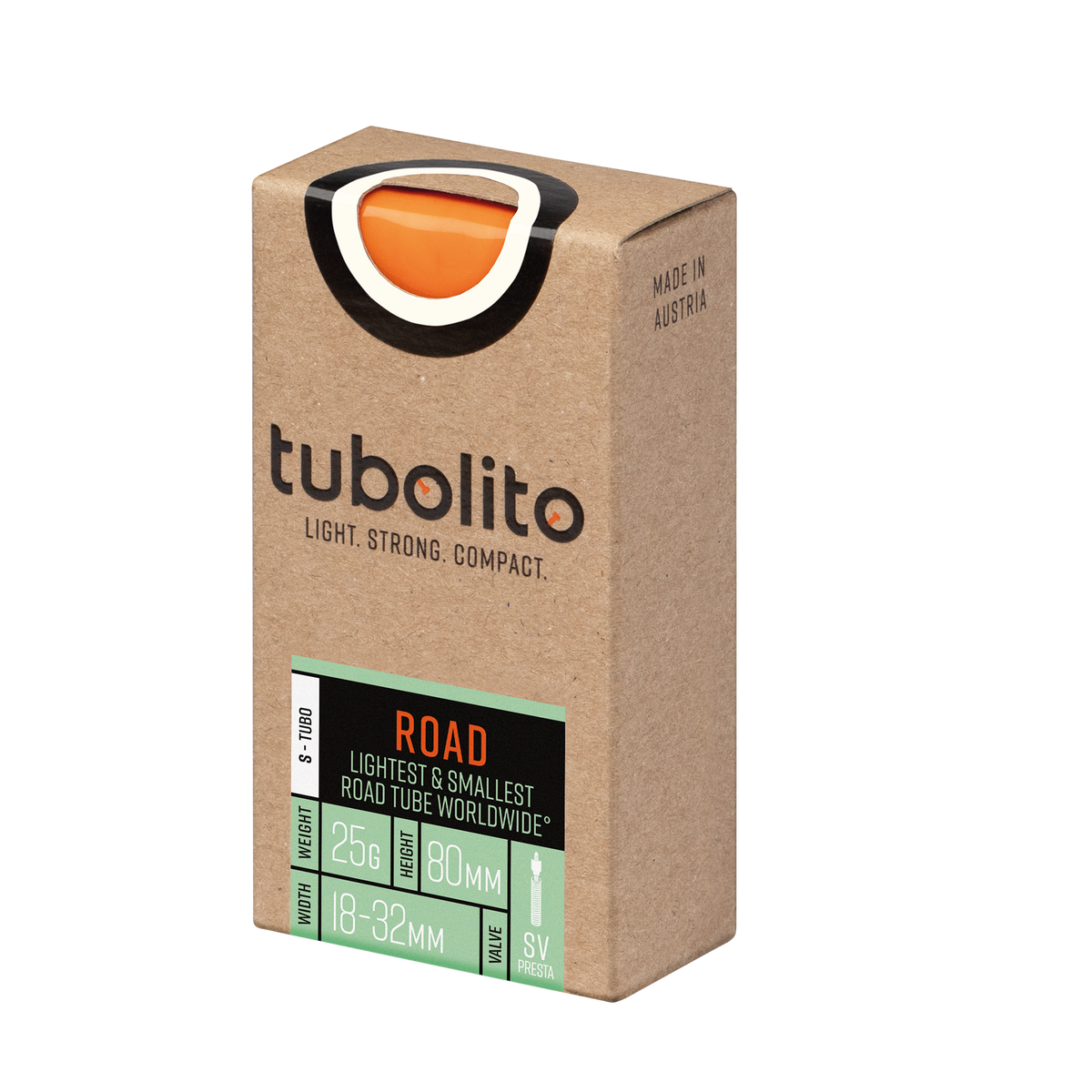 Tubolito S-Tubo 700C Road 80mm Presta Valve in Orange (700 x 18-32mm)