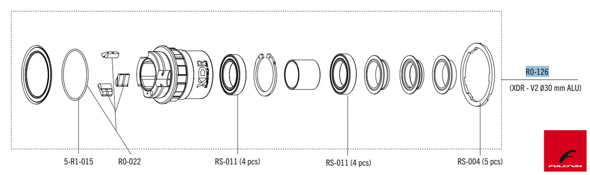 Fulcrum XDR FW Body (Built-in Bearing & New Spacers) (R0-126)