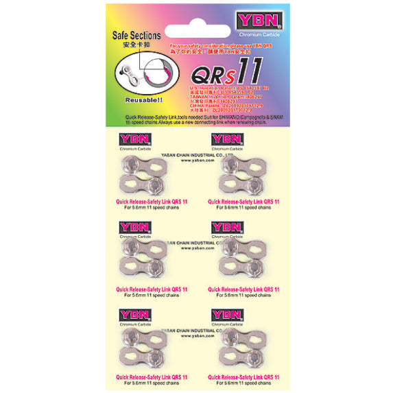 Yaban QRS 11 Speed Q/R Links (Card of 6)