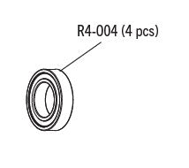 Fulcrum Hub Bearing (4 pcs) (R4-004)