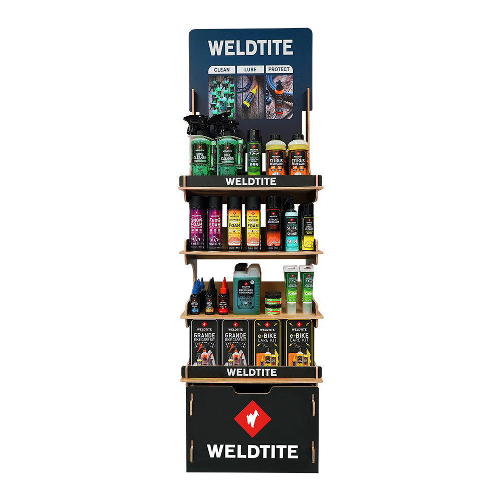 Weldtite Wooden Shop Stand - Store Pack inc Aerosols