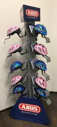 ABUS 10-Piece Helmet Tree Floor Stand (FOC When Order Mix of 15 Helmets)