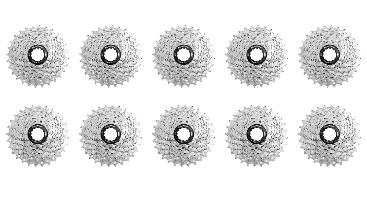 SunRace CSM63 - 7 Speed MTB 11-28T Nickel Cassette - Workshop OEM Pack of 10