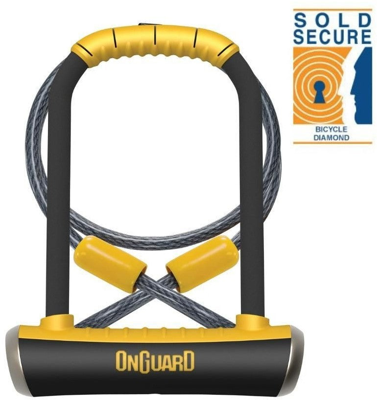 OnGuard Pitbull DT Shackle U-Lock Plus Cable - Diamond Sold Secure Rating