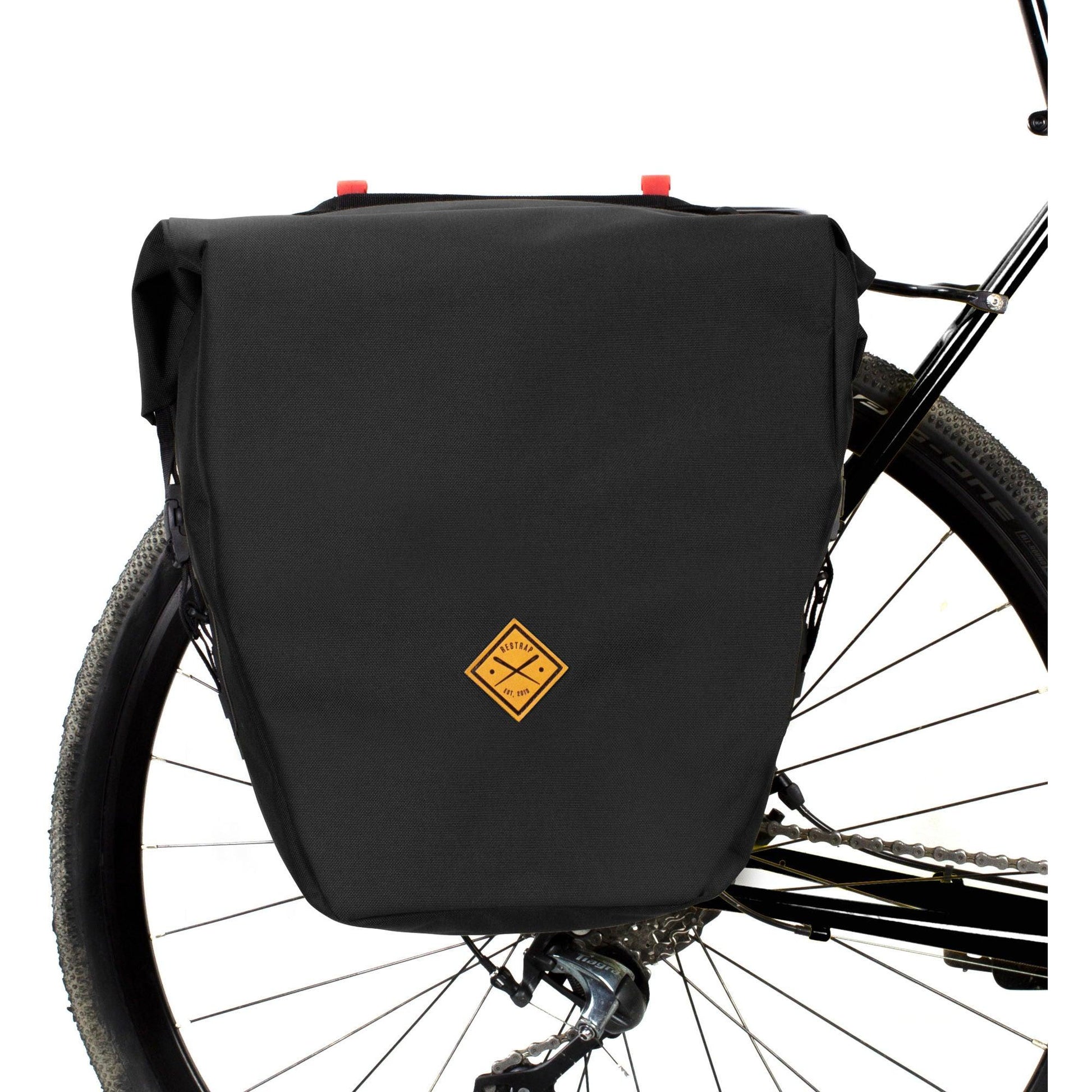 Restrap Pannier Bag- Large 22litres Black - Bike Boom