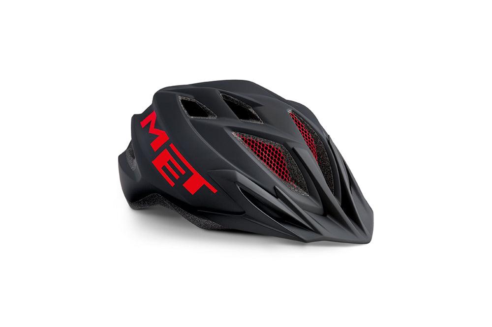MET Crackerjack Black and Red Youth Helmet 52-57cm - Bike Boom